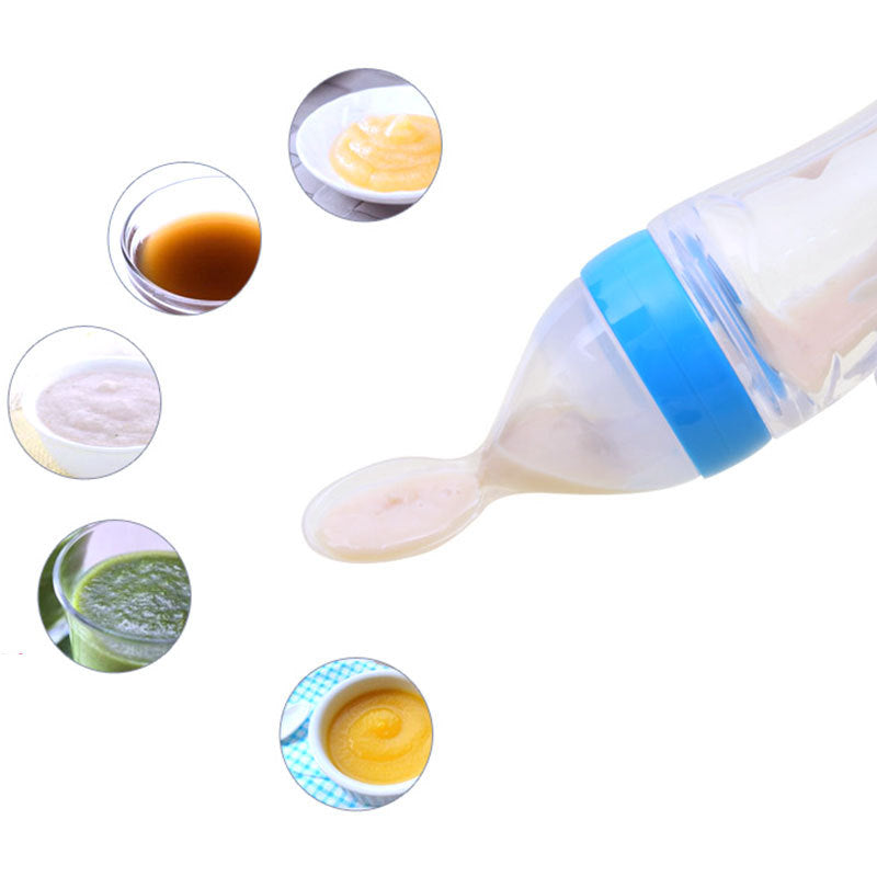 Toddler Silicone Squeeze Feeding Spoon bottle