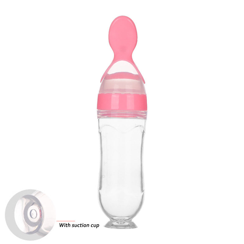 Toddler Silicone Squeeze Feeding Spoon bottle