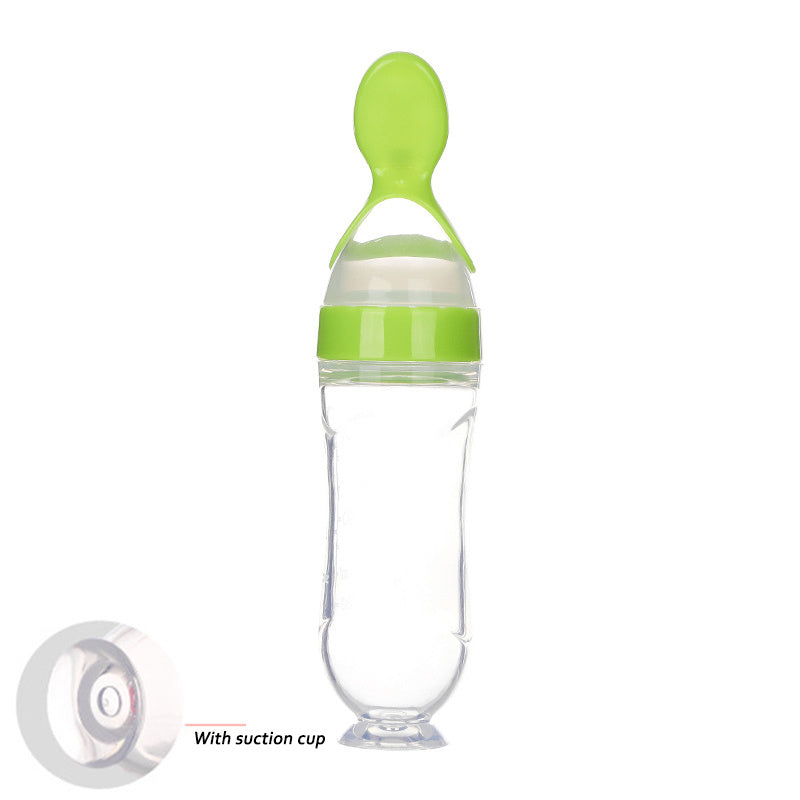 Toddler Silicone Squeeze Feeding Spoon bottle