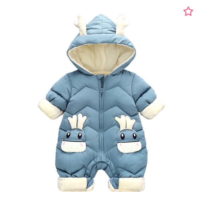 Velvet Thick Baby Boys Jumpsuit