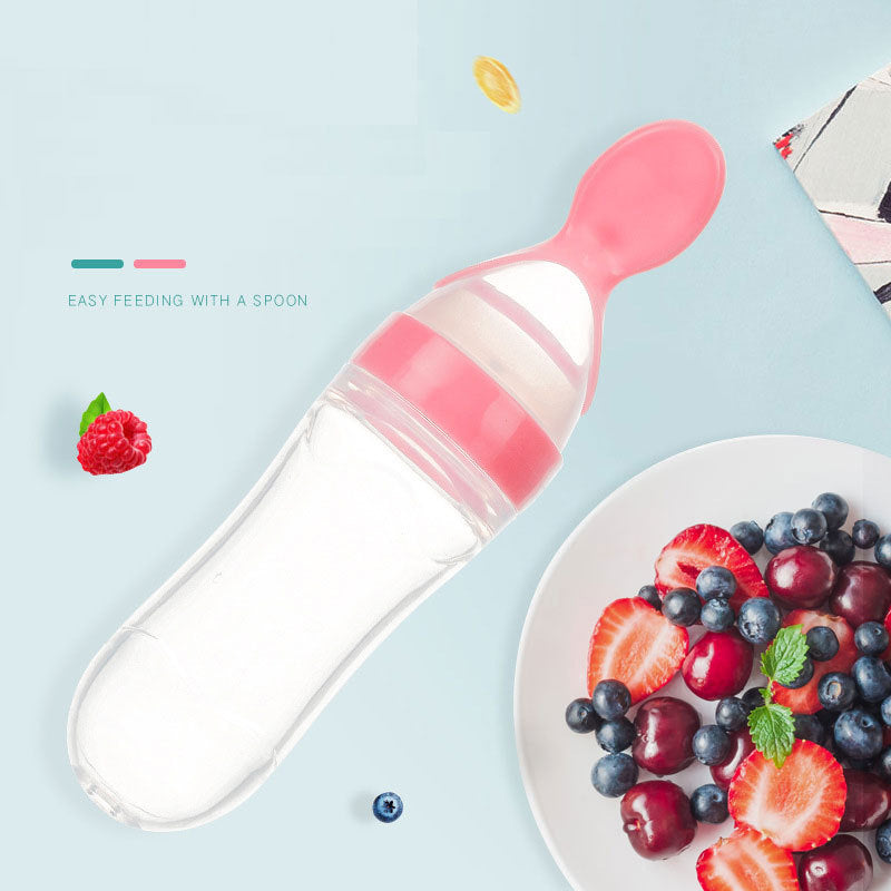 Toddler Silicone Squeeze Feeding Spoon bottle