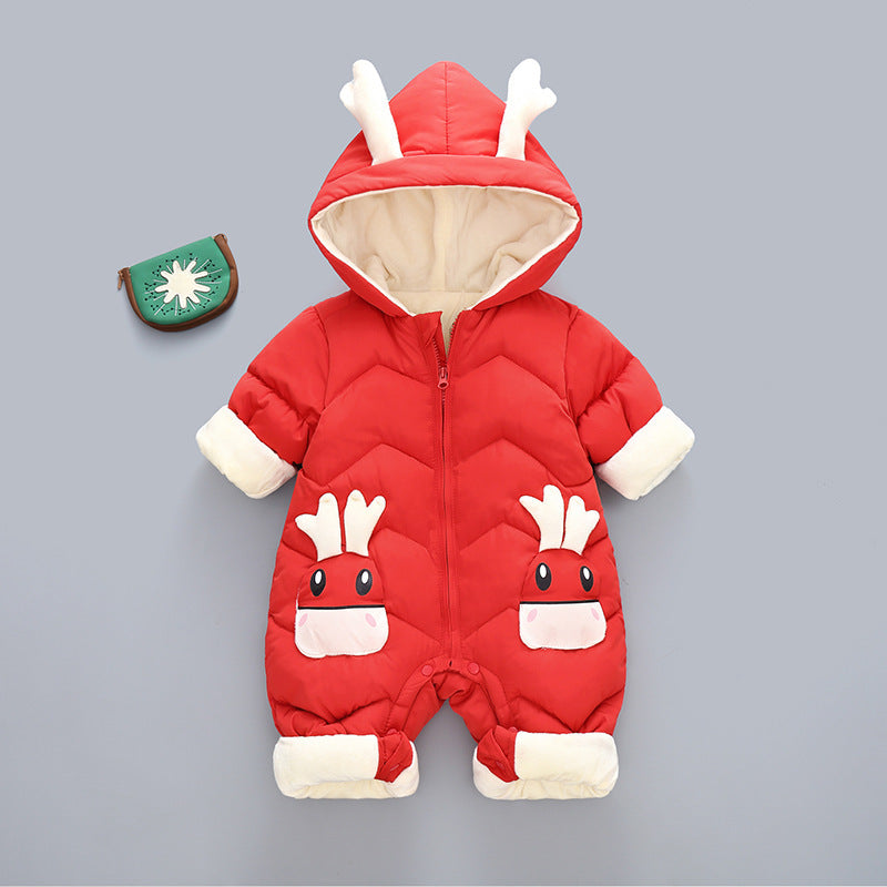 Velvet Thick Baby Boys Jumpsuit
