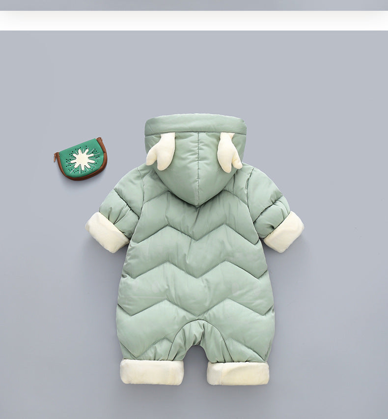 Velvet Thick Baby Boys Jumpsuit
