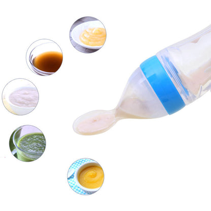 Toddler Silicone Squeeze Feeding Spoon bottle