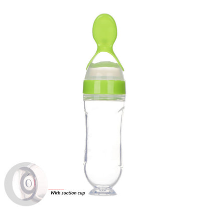 Toddler Silicone Squeeze Feeding Spoon bottle