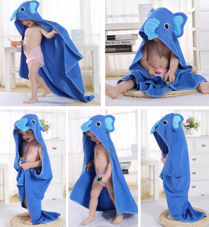 Animal cartoon baby cloak towel