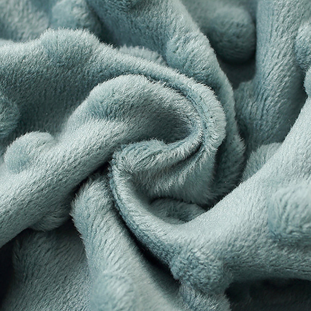 Super Soft Double Layer Baby Blanket With Dotted Backing