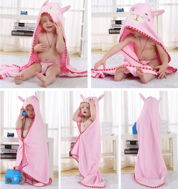 Animal cartoon baby cloak towel