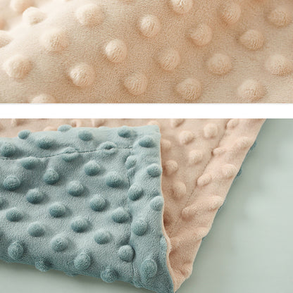 Super Soft Double Layer Baby Blanket With Dotted Backing