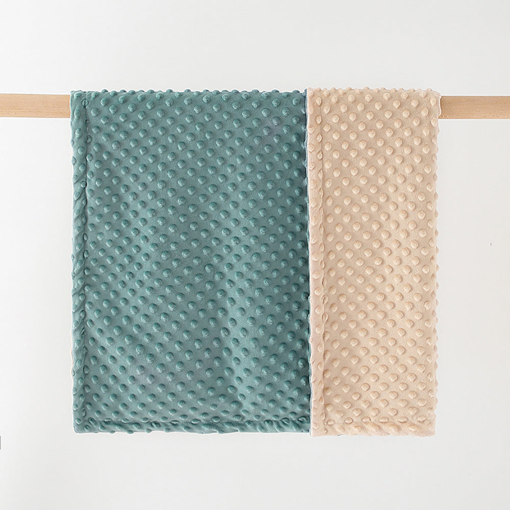 Super Soft Double Layer Baby Blanket With Dotted Backing
