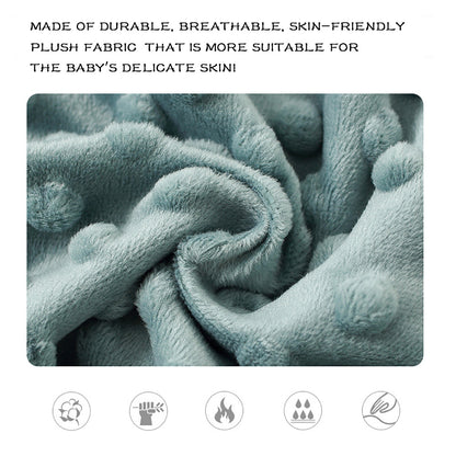 Super Soft Double Layer Baby Blanket With Dotted Backing